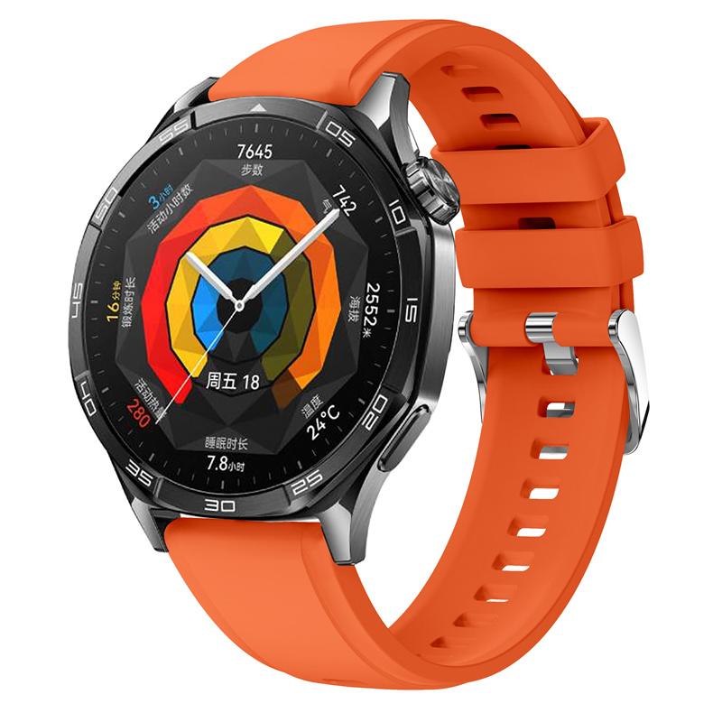 22mm Silicone Straps For Huawei Watch GT5 46 Watchband With Same Color Buckle Strap For Huawei Watch GT5 Pro 46mm