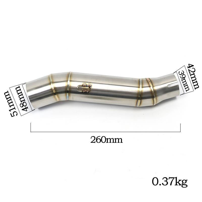 Motorcycle Modification Exhaust Pipe Sports Car Locomotive CBR300 CBR500R Stainless Steel Connection Exhaust Pipe Middle Section