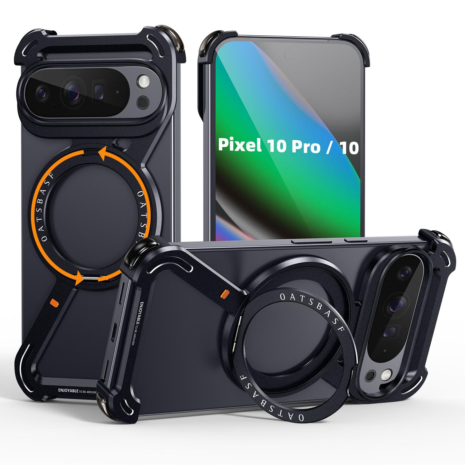 

Ранний металлический магнитный чехол для Google Pixel 10 Pro XL с поддержкой Magsafe, поворотная подставка на 360°, безрамочный, защита от падений, алюминиевая крышка для телефона aluminum&Google Pixel 10 Pro чёрный