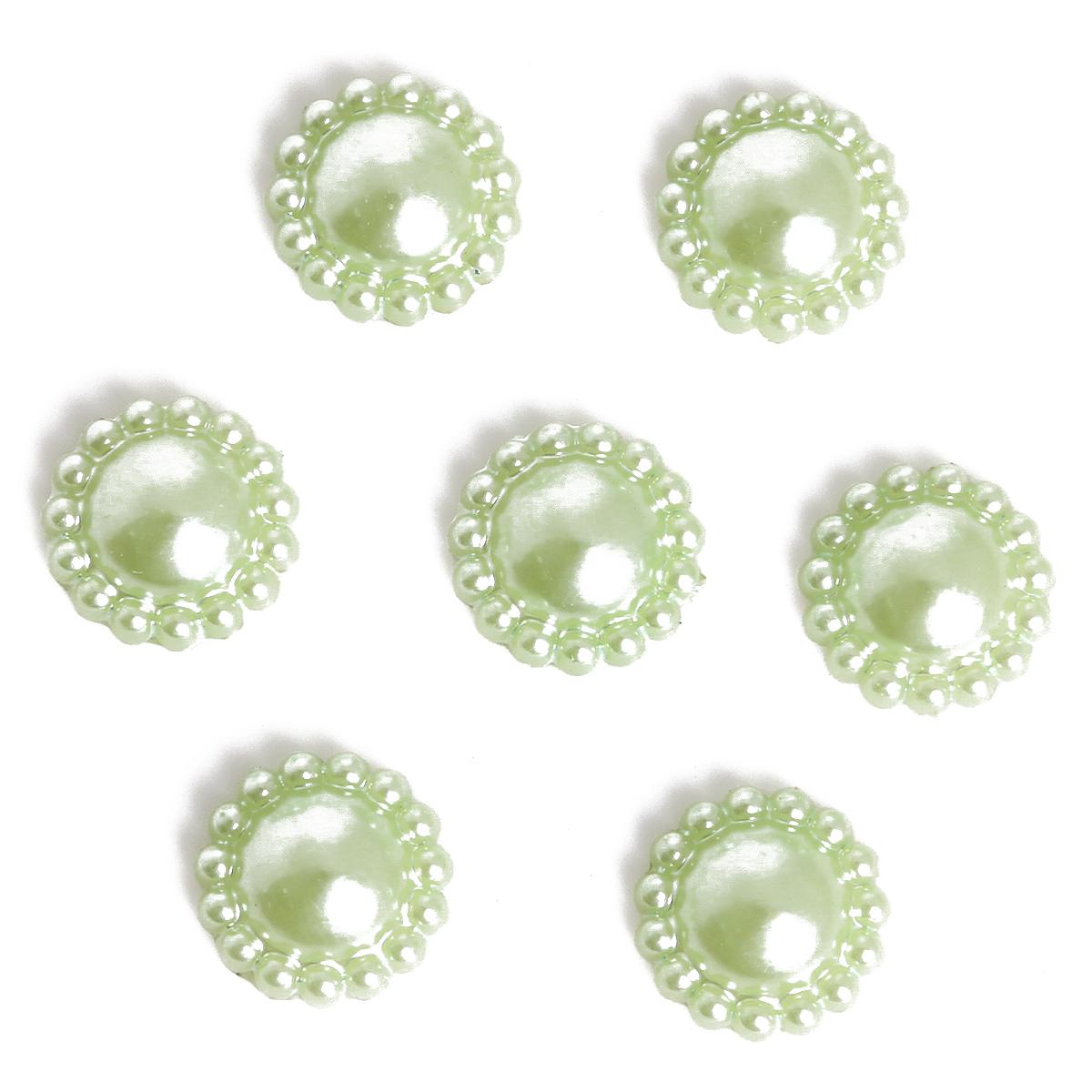 

50 шт. полукруглые бусины из АБС-пластика с плоской задней частью для DIY, пустая основа, кабошоны, ювелирные изделия, украшения для скрапбукинга, свадебные открытки, украшения светло-зеленый