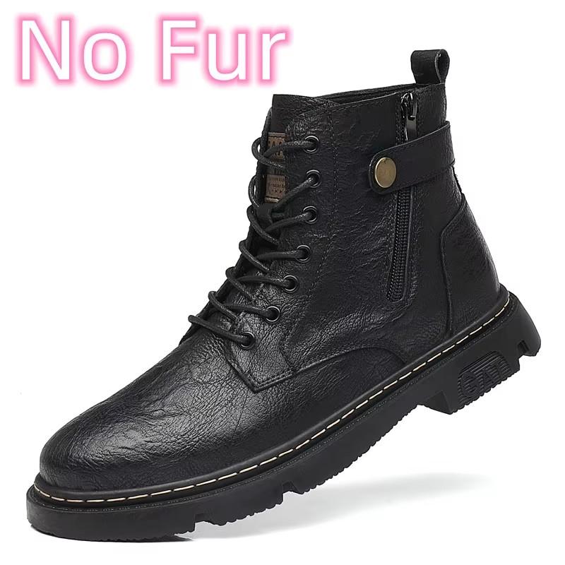 Fashion Winter New Chelsea Men's Boots Suede Ankle Boot British Style Leather Boots Men Fashion Men Shoe Lace-Up New High Top Sneakers