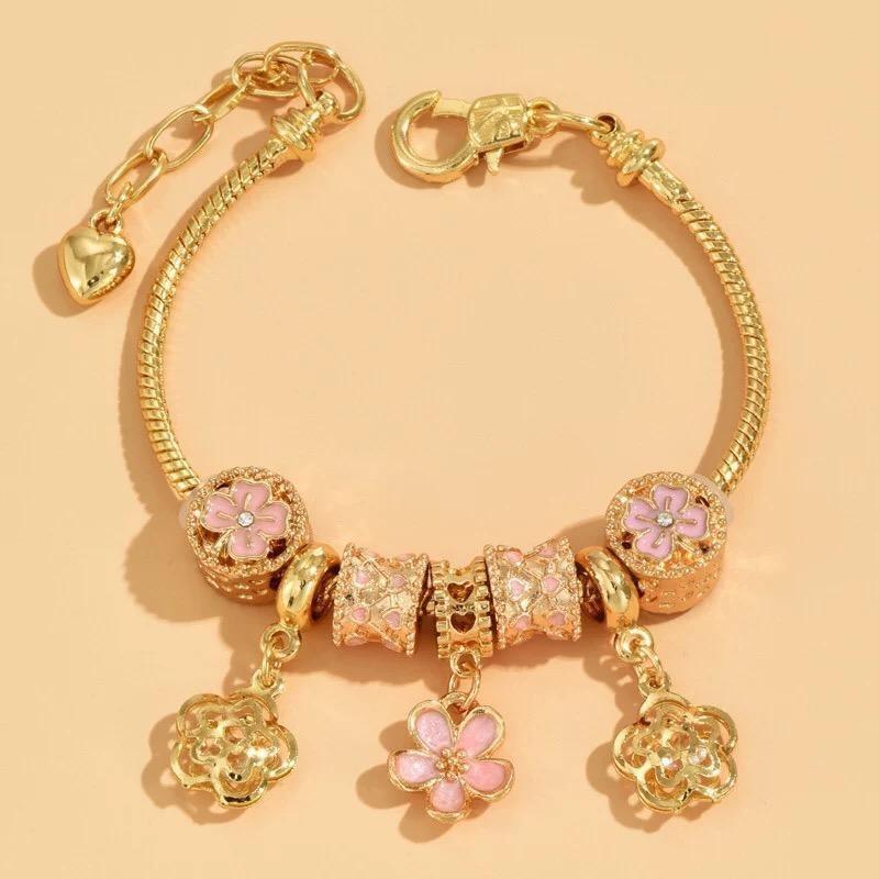 Panjia Bracelet Stylishdiy Beaded Bracelet Copper Alloy Multi-element Rhinestone Fashiontrendy Women's Bracelet