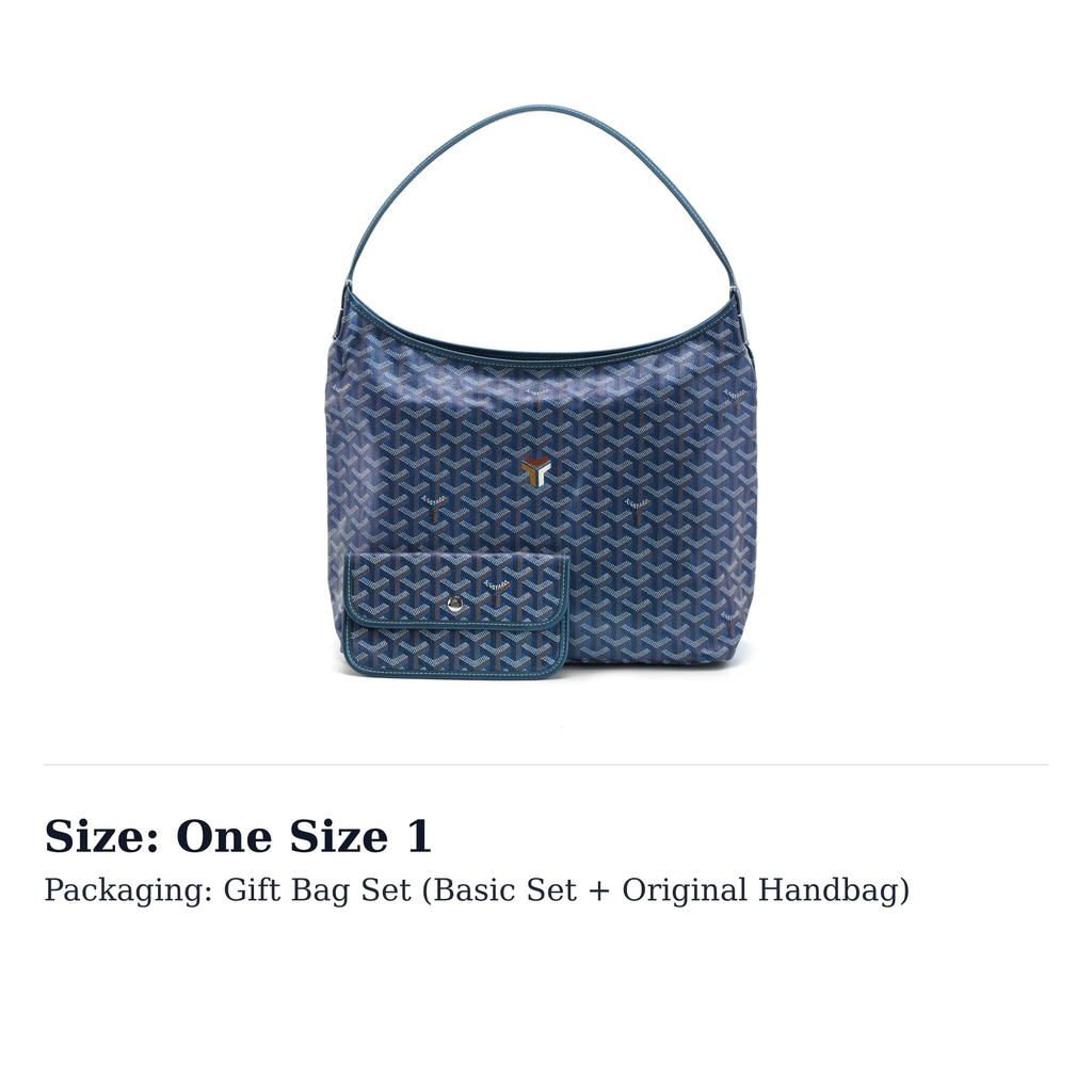GOYARD Boheme Hobo Canvas With Calfskin Hobo Bag, Handbag, Shoulder Bag Women's Pearl Blue BOHEMEPMLTY-91CL91P