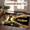 Custom Rug Cristiano Ronaldo Pattern Print Name Text Soft Non‑Slip Floor Carpet for Home Indoor Decoration