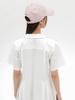 Elssibeui Pleated Skirt Shirt Dress_White