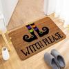 2pcs Halloween Foot Mats Ethnic Festival Decorative Floor Mats Easy To Take Care of Door Mats