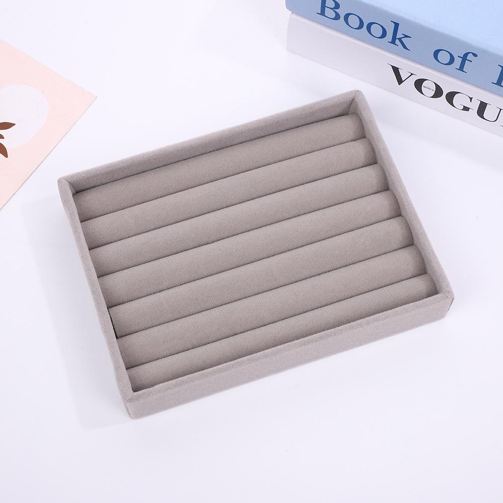 Velvet Jewelry Box – Ring and Earring Tray with Bracelet Compartment