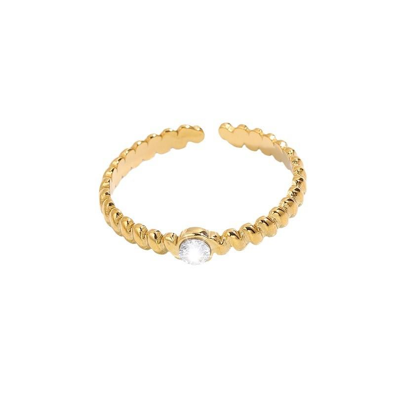 New Stainless Steel Ring - Stylish and Simple, Featuring Butterfly Wheat Ears, Versatile and High-end Style Finger Ring, Titanium Steel Ring