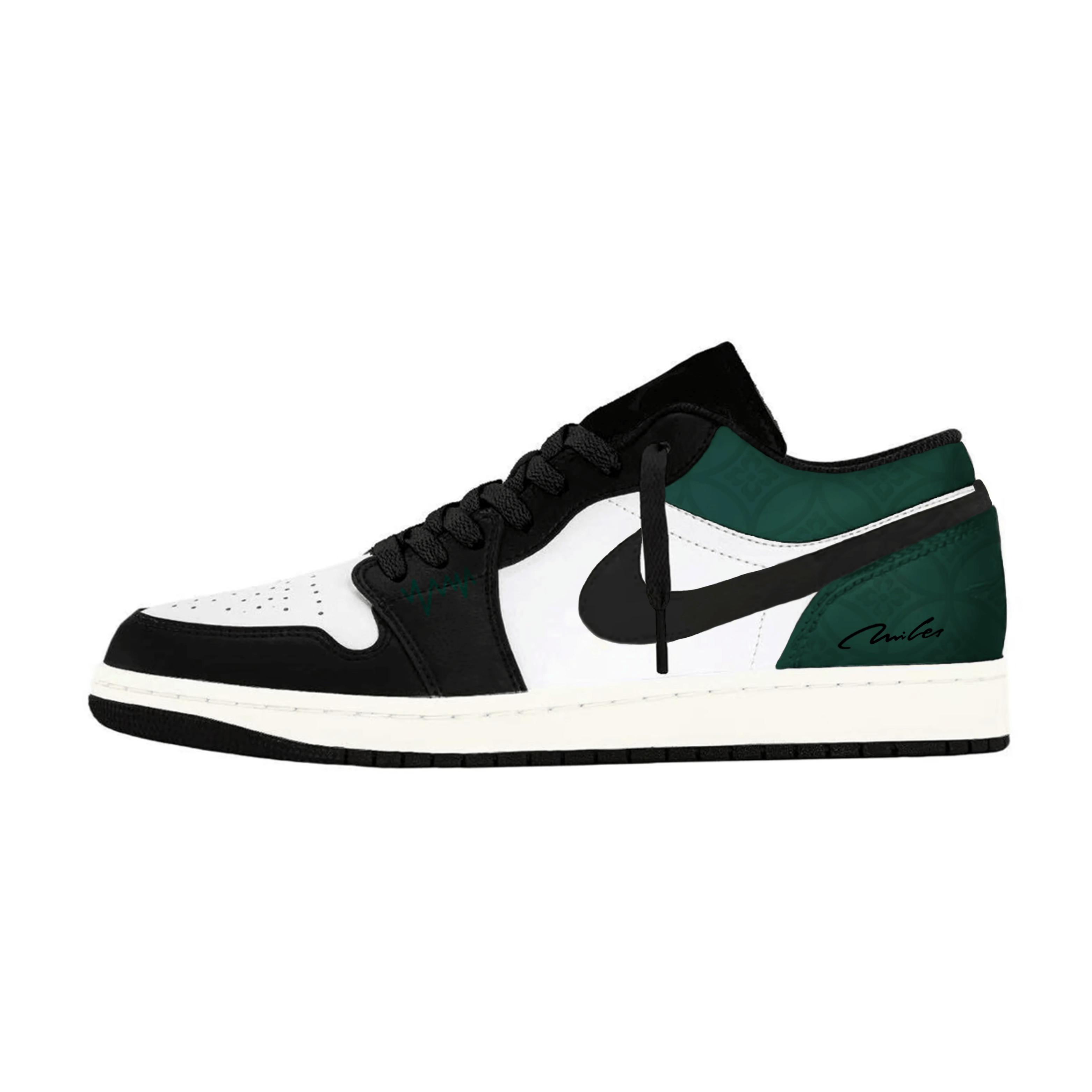 

Jordan Air Jordan 1 Low top Vintage Basketball Shoes Unisex Emerald Green 553558-081(Team1820-) 40