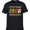 Lustige Klassische 1986 Original T-Shirts Sommer Stil Grafik Baumwolle Streetwear Kurzarm Geburtstagsgeschenke T-Shirt Unisex Kleidung