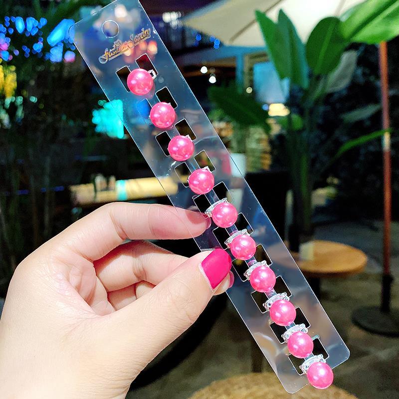 Princess Crown Baby Clip Hairstyle Children's Pearl Rhinestone Bean Buckle Hairpin Children's Girl Disc Hair Small Buckle Grab