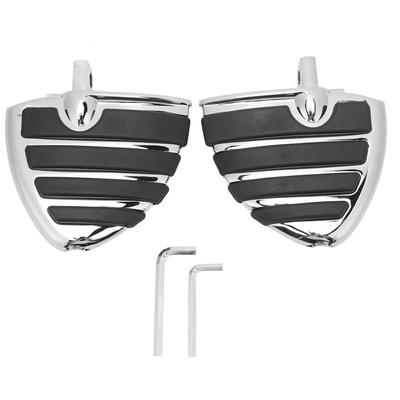 1 Pair Motorcycle Pedal Chrome Plated Slip Resistant Motorbike Foot Pegs Rest Fit For FXCW FXCWC
