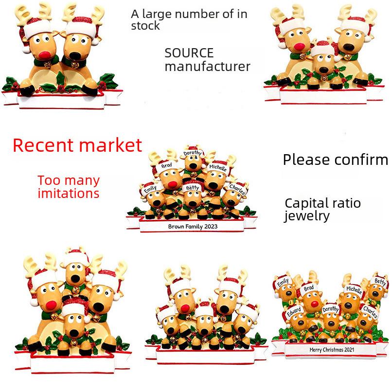 Beautiful Resin Christmas Ornaments Featuring Colorful Reindeer And Snowman Designs For Decor Holiday