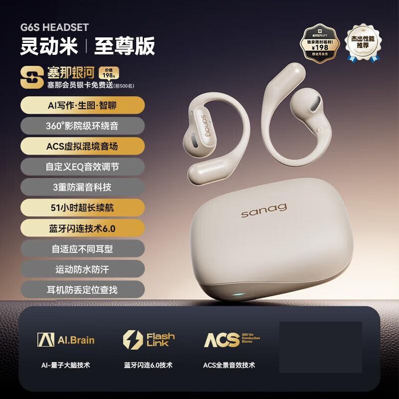 

SANAG G6S Open-Ear Bluetooth Sports Earbuds