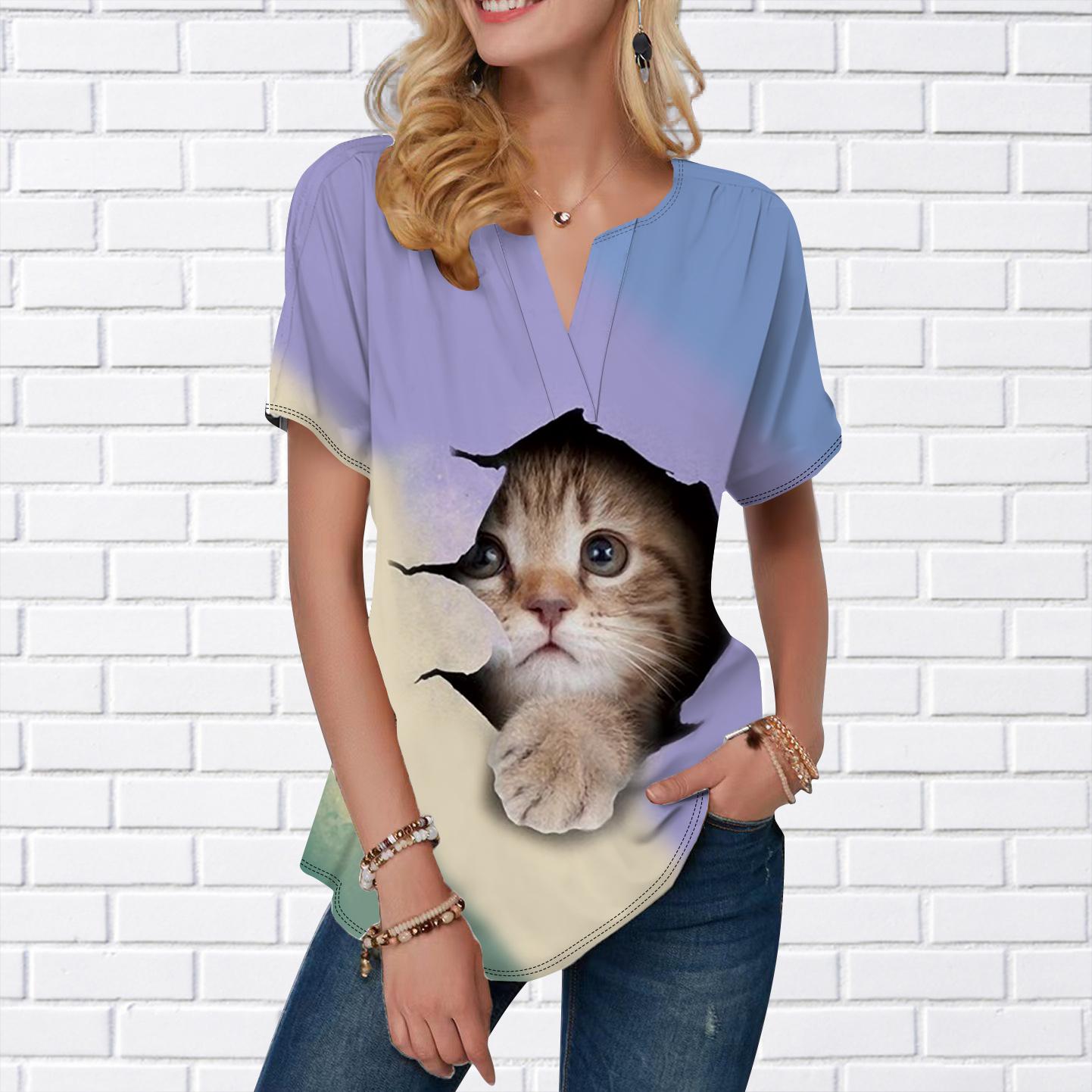 Женская летняя футболка с принтом розы — фото 2