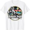 Maglietta Retro T-Rex a Strisce Jurassic Park