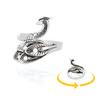 Unisex Retro Adjustable Phoenix Shape Yarn Knitting Accessory Open Finger Ring