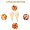 50Pcs Disposable Wood Appetizer Cones Ice Cream Cone Cups Party Candy Cones
