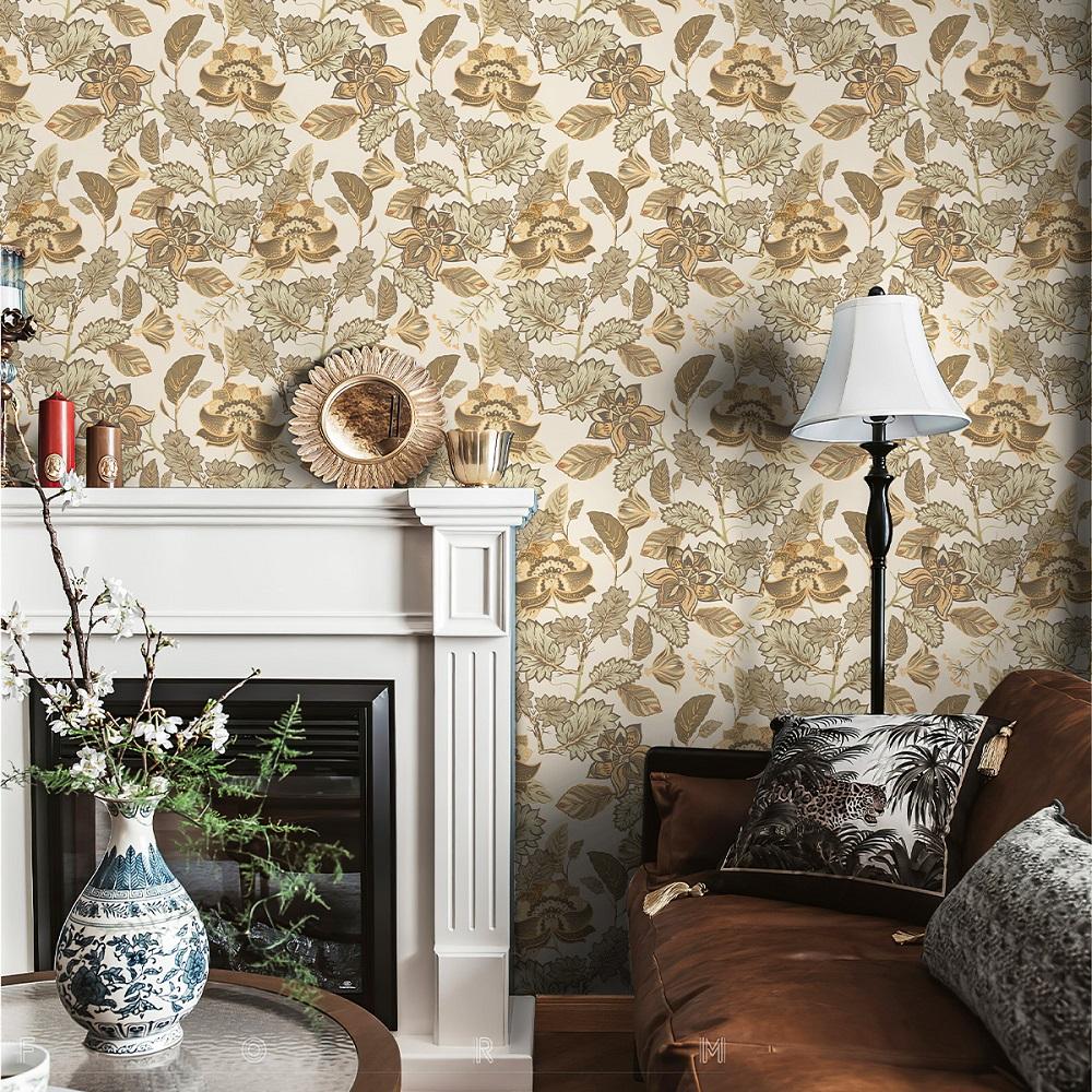 Fashion Floral Wallpaper Waterproof Pvc Self-Adhesive Wallpapers Peel And Stick Removable Furniture Stickers Home Decoration