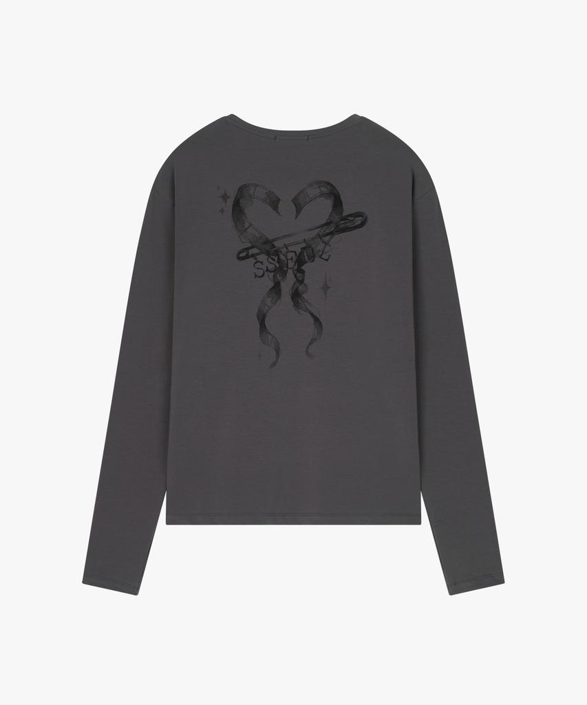 SSEUL Clip Print Warmer Long Sleeve Charcoal