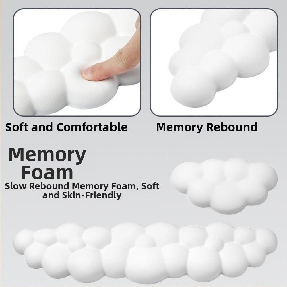 Ergonomic Mouse Cushion PU Leather Cloud  Mouse Pad Keyboard Wrist Support Pad  Desktop Accessories
