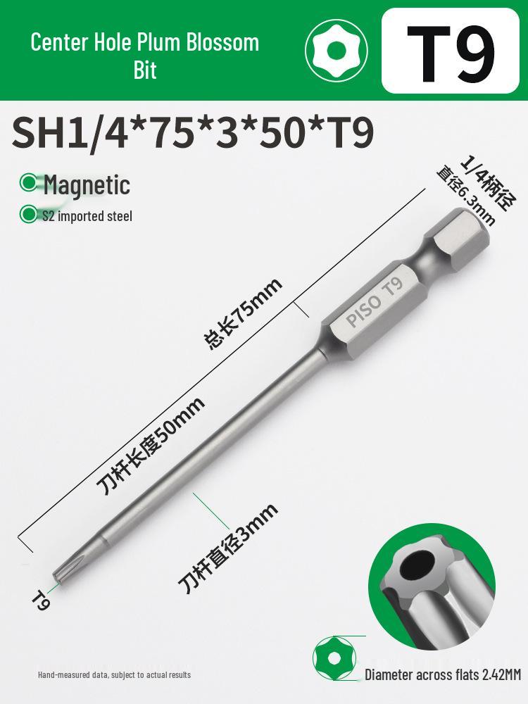 Hex Socket Air Impact Driver Bit Set: 1/4 Extended Wrench, Sizes 6T-30T, Electric Screwdriver, Strong Magnetic