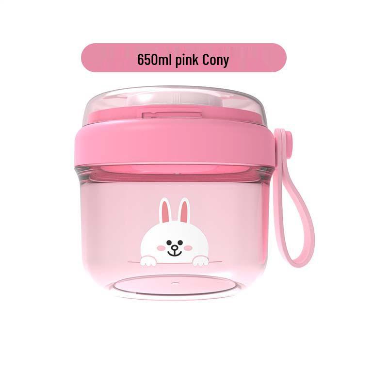 Portable Breakfast Cup with Lid & Spoon - Versatile for Salad, Oatmeal, Yogurt, or Overnight Meals