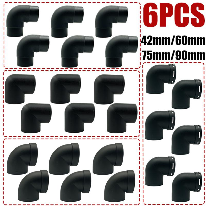 6X 42/60/75/90mm Plastic L-Shaped Air Pipe Elbow Outlet Connector For Webasto Eberspaecher Diesel Parking Car Heater Accessories