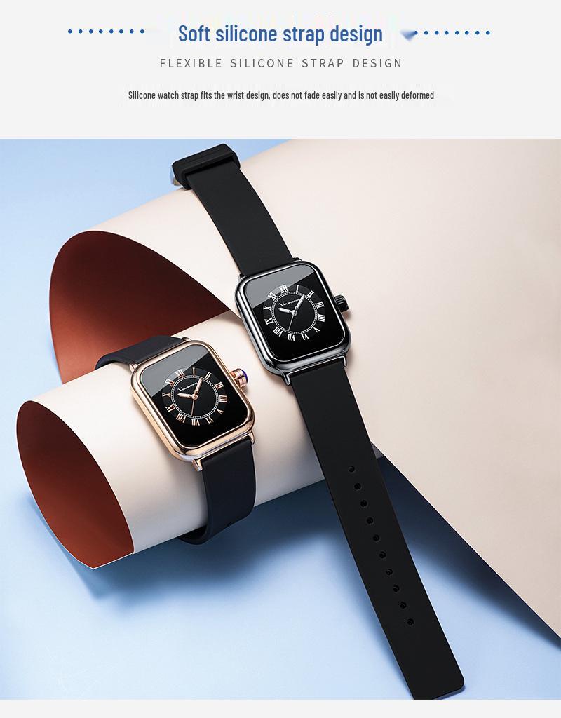 2025 Women's Business Casual Waterproof Quartz Wristwatch with Silicone Band