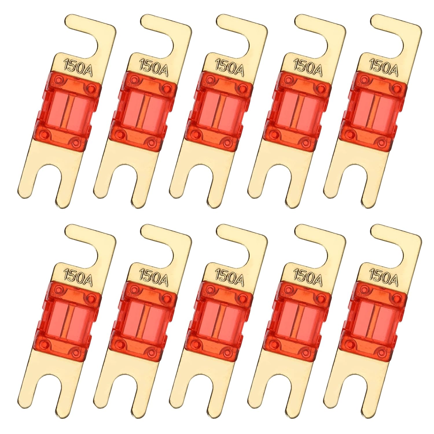 

MECCANIXITY 10pcs 20A 125V Mini ANL Fuse Replacement Electrical Protection Electronics Blade Fuse for Automotive Marine Audio Video System 150A
