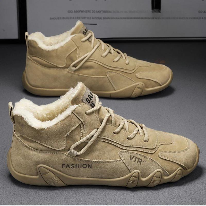 Men's Snow Boots Lace Up Male Winter Shoes Warm Cold Proof Anti Slip Brands Footwear Comfortable Fashion Sale Original Deals Fur