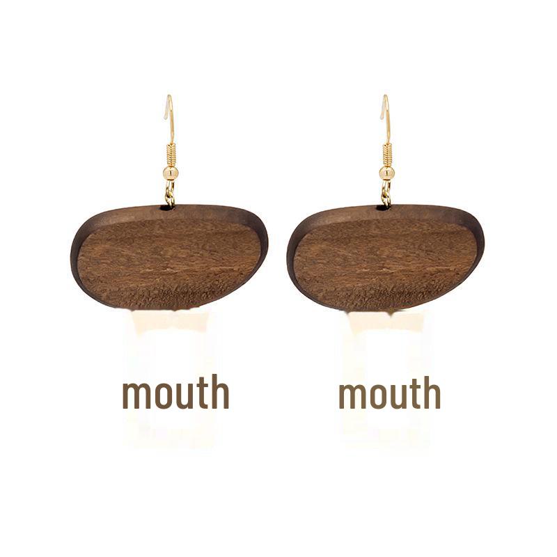 

2023 Ретро геометрические бохо деревянные серьги-капли