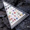 36 Peças Pedra Preciosa Quartzo Chakra Pedras de Cura E Conjunto de Plásticos Hexágono Quartzo Rosa Pedras Para Medicação Decoração de Quarto