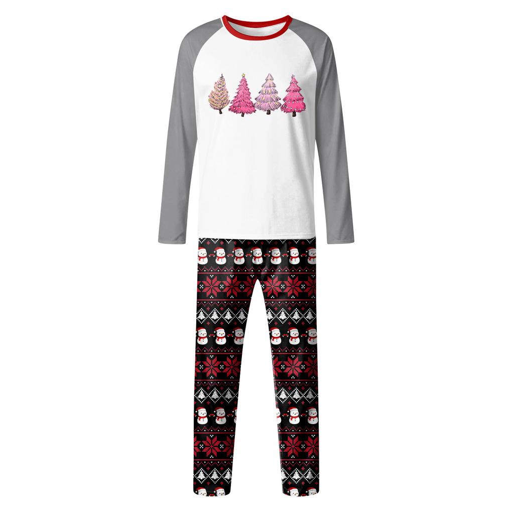 Weihnachtstag Drucke Familie Passend Langarm Tops+Hosen Set Familie Passende Sets
