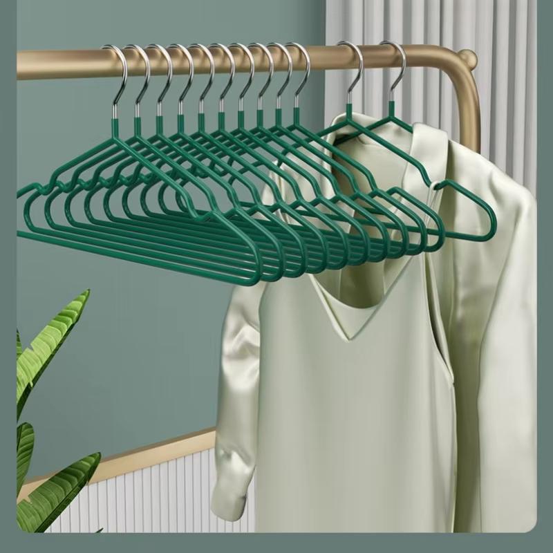 10pcs Non Slip Hangers, Durable Duty Hangers, No Shoulder Bump Suit Hangers, Laundry Hangers,Space Saving Adult Clothes Hangers