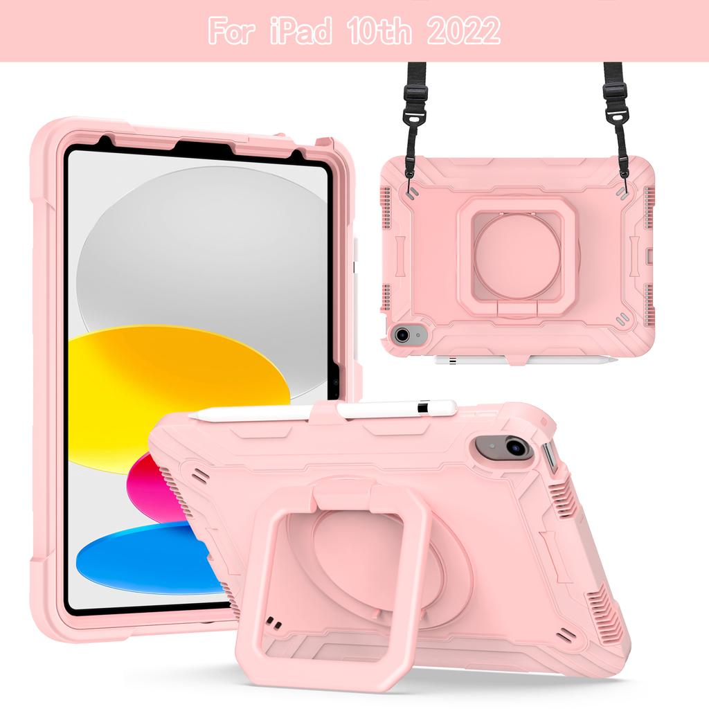 Stand Case Universal for IPad A16 2025 11th 10.9 2022 10thGen A3354 A3355 A3356 A2757 A2777 A2696 360 Rotating Handle Grip Cover