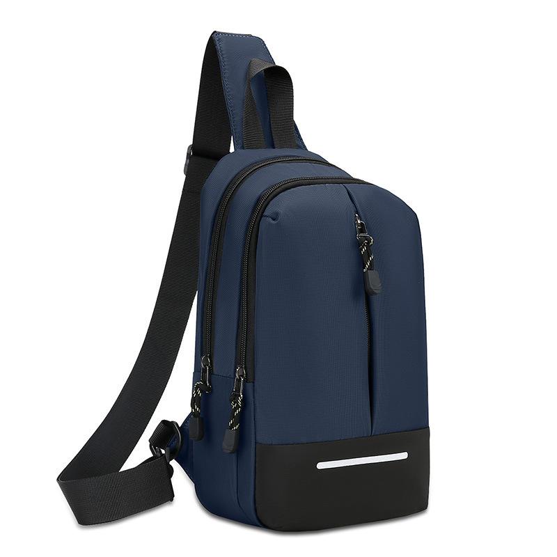 New Men's Chest Bag,Single-shoulder Crossbody Bag, with A High-end Feel, Outdoor, Young and Trendy Style, Student Casual and Individual Korean Version