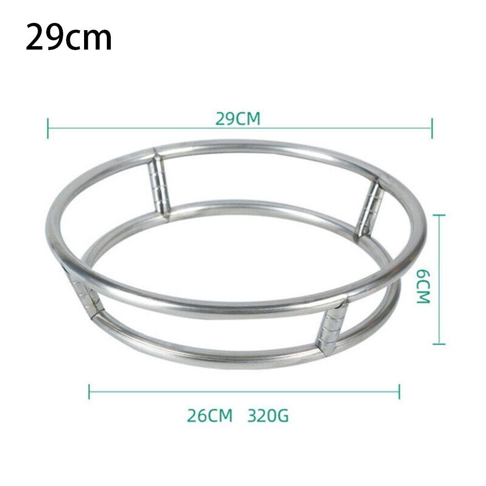 1Pcs Round Bottom Wok Rack Stainless Steel Cookware Ring Durable Pot Mat