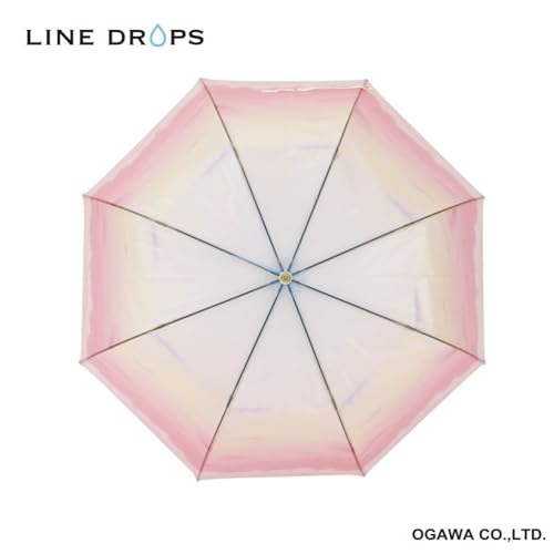 Ogawa (Ogawa) Long Vinyl Umbrella, Sky, LINEDROPS, 60cm, 8 Ribs, Deep Tension, Jump-Style, 57356