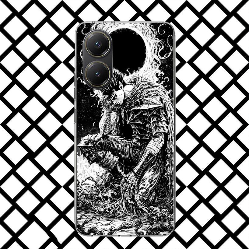 Black White G-Guts B-Berserks Phone Case for Xiaomi Poco F7 Ultra X7 X6 X5 Pro X4 Gt M8 M7 Redmi 15 15C 13 13C 12 12C Soft Cover