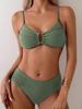 2025 Solid Color Two-Piece Bikini European & American Style