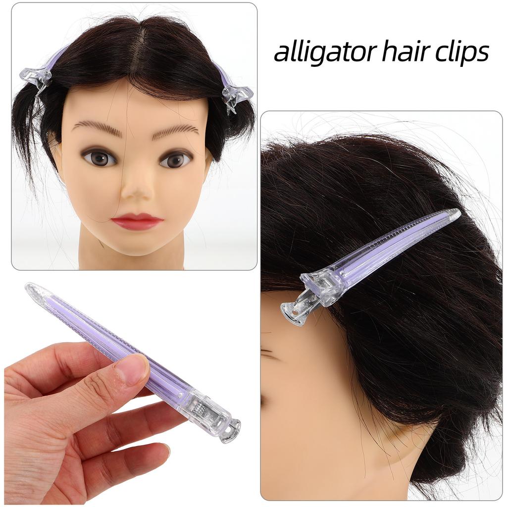 3Pcs Yellow Plastic Alligator Hair Clips Non-Slip Hair Styling Tools Duck Billed Sectioning Clips Hairdresser Accessories