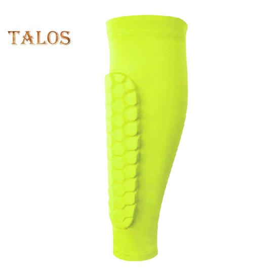 

Футбольные щитки для голени, компрессионные рукава для голени с сотовыми накладками, защита голени для детей и взрослых, футбол, спорт XL флуоресцентный зеленый