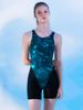BARREL Women'S Milky Way X-Back Three-Part Half-Body Swimsuit Blue (B4Fwswh501Blu)