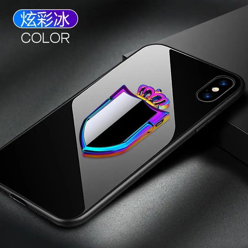 Electric Windproof Metal Lighter Double Arc Flameless Plasma Rechargeable USB Lighter LED Power Display Does Not Contain Gas