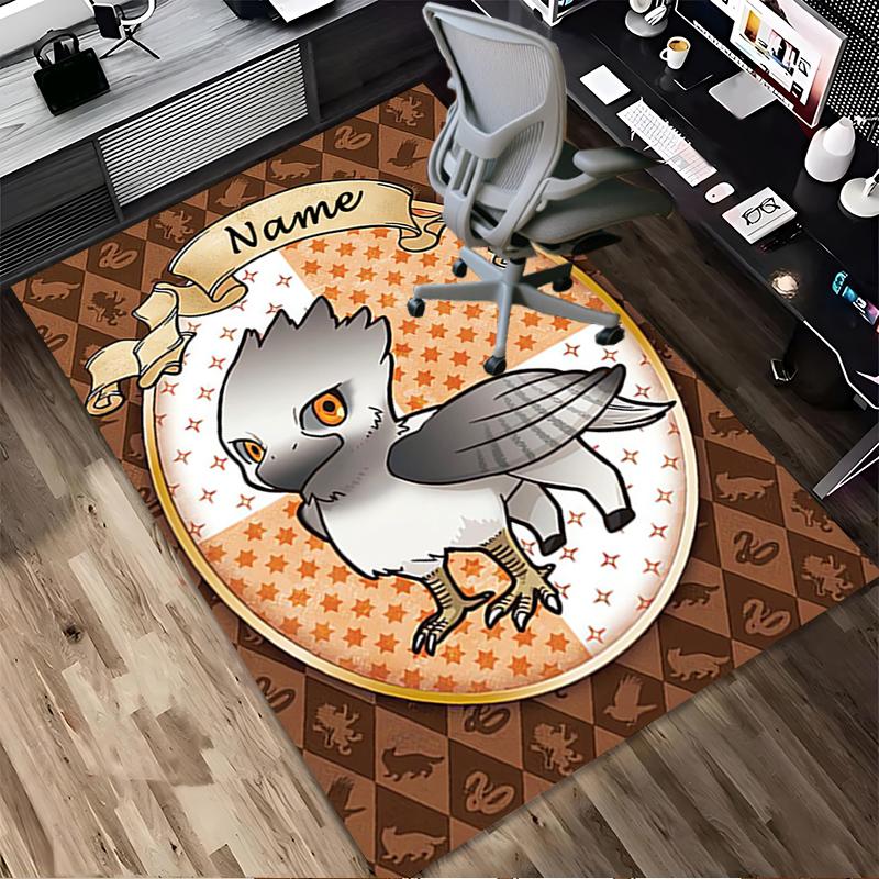 Custom Name Harry Potter Living Room Non-Slip Area Rug Soft Carpet for Bedroom Kids Playroom Sofa Office Home Decor Doormat
