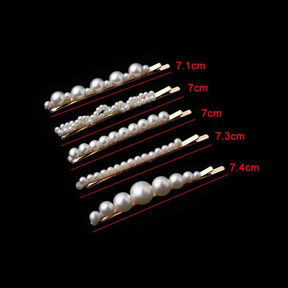 Jewelry Metal Fashion Pearl Flower Hairpins Crystal  Hair Clip Vintage Barrettes Headdress Jewelry