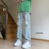 Tie-dye Graffiti Slightly Ripped Jeans American Street Hiphop Pants Ins Trendy European and American High Street Straight Pants