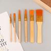 6Pcs Portable Watercolor Brushes Wooden Handle Paint Brush Oil Acrylic Painting