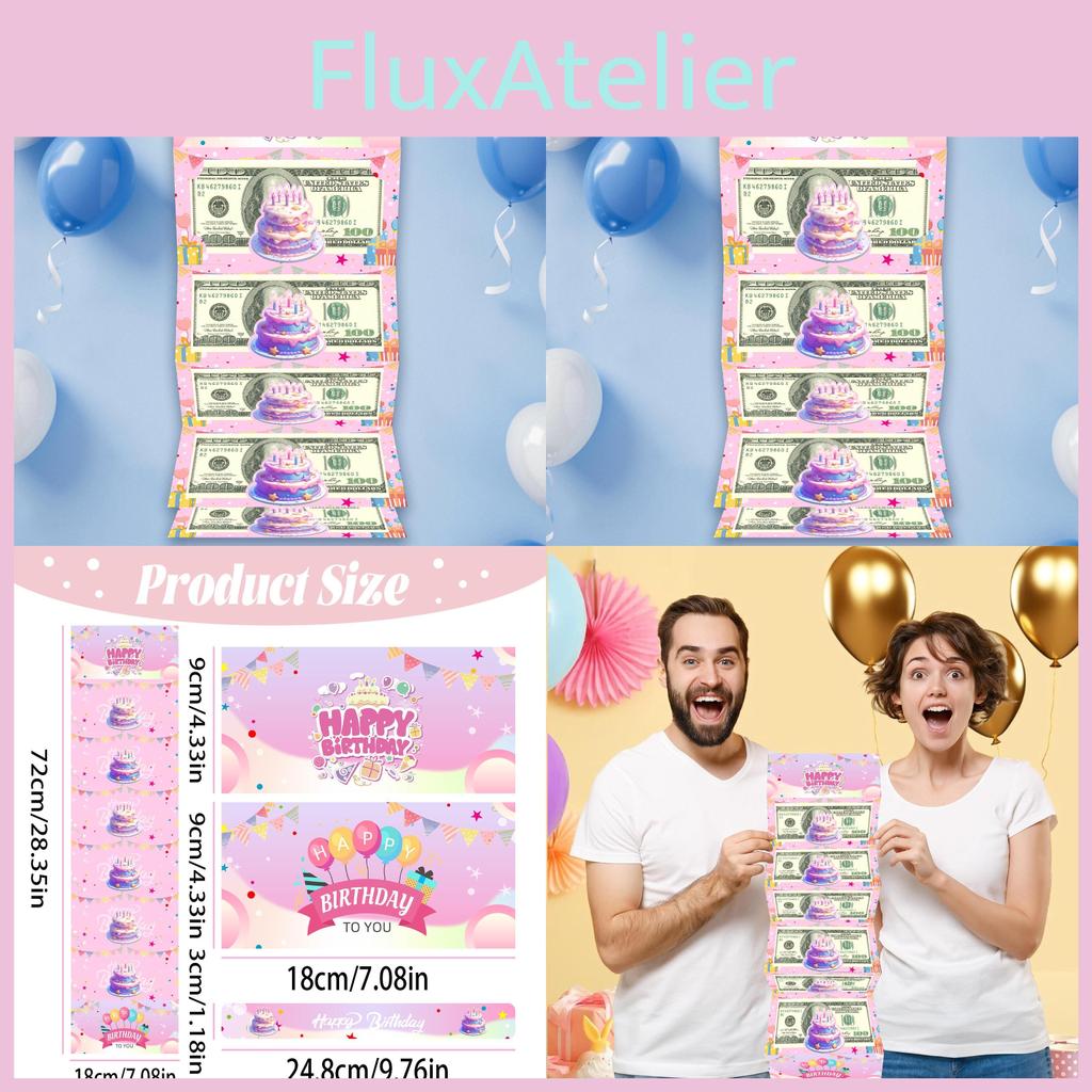 Pink Foldable Red Envelope With Cash Holder For Party Gifting And Holiday Festivities